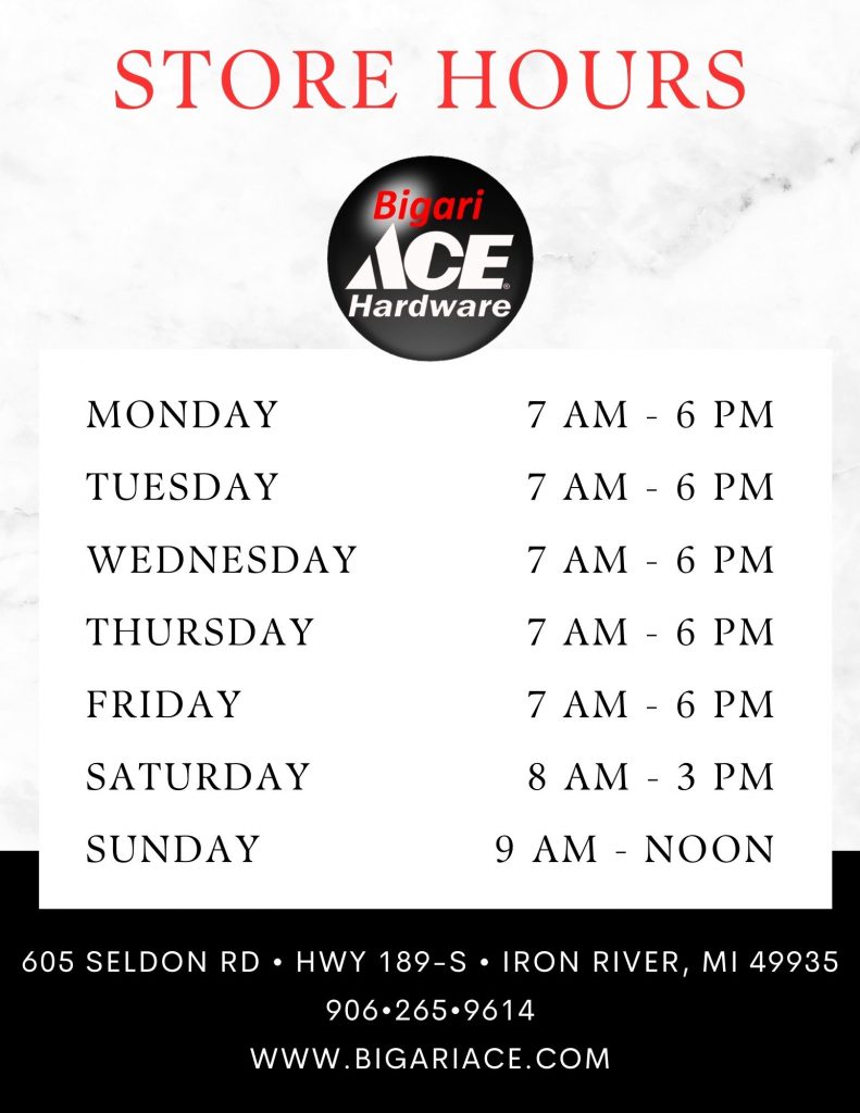 HOURS Bigari Ace Hardware